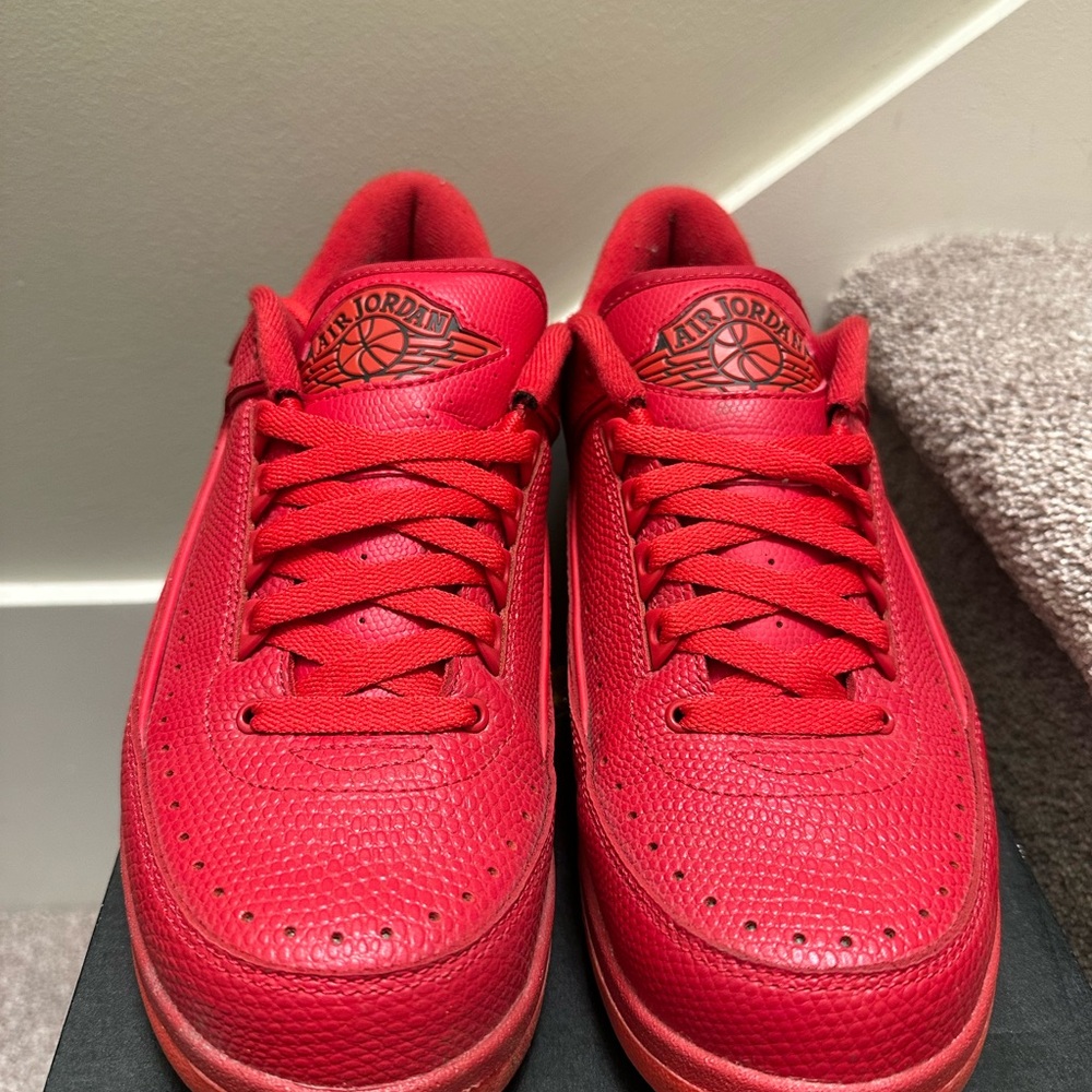 Jordan Retro Low Sneakers in Bold Red